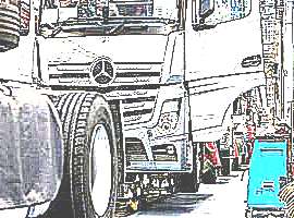 Техобслуживание грузового транспорта (рисунок)